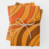 Groovy Flow Retro Abstract 60s 70s Patroonpatroon  Inpakpapier Vel (In situ)