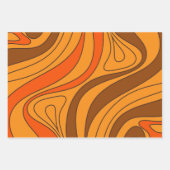 Groovy Flow Retro Abstract 60s 70s Patroonpatroon Inpakpapier Vel (Voorkant)