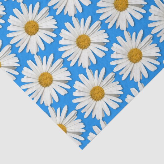 Groovy Flower Child Witte Madelief Hippie Bloesems Tissuepapier (Detail)