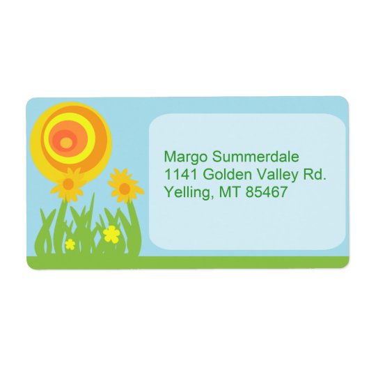 Groovy Flower Etiket (Voorkant)