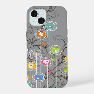 Groovy Flower Garden Colorful Whimsical Florence iPhone 15 Hoesje