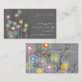 Groovy Flower Garden Cute Whimsical Visitekaartje (Voorkant / Achterkant)
