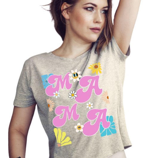 Groovy Flower Mama Moederdag T-shirt