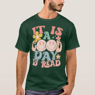 Groovy Flower National Read a Book Day Cute Book L T-shirt