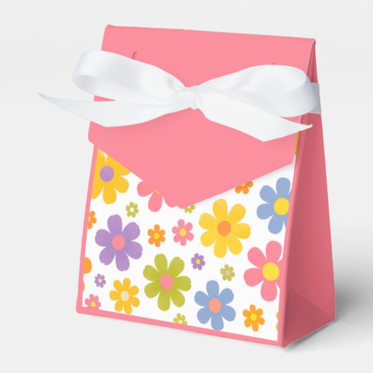 Groovy Flower Power Bedankdoosjes (Voorkant Zijde)