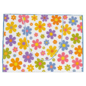 Groovy Flower Power (Blauw) Groot Cadeauzakje (Achterkant)
