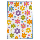 Groovy Flower Power (Blauw) Medium Cadeauzakje (Achterkant)
