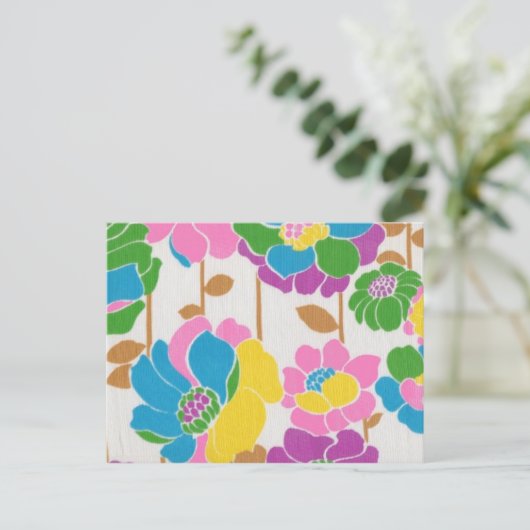 Groovy Flower Power Briefkaart (Staand voorkant)