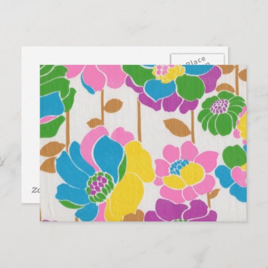 Groovy Flower Power Briefkaart (Voorkant / Achterkant)