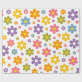 Groovy Flower Power Cadeaupapier (Vlak)
