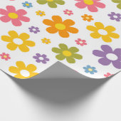 Groovy Flower Power Cadeaupapier (Hoek)