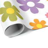 Groovy Flower Power Cadeaupapier (Rol Hoek)