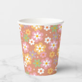 Groovy Flower Power Daisies Papieren beker (Voorkant)