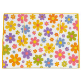 Groovy Flower Power (Geel) Groot Cadeauzakje (Voorkant)