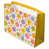 Groovy Flower Power (Geel) Groot Cadeauzakje (Achterkant Gekanteld)