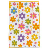 Groovy Flower Power (Geel) Medium Cadeauzakje (Achterkant)