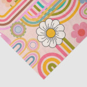 Groovy flower power line art tissuepapier (Detail)