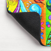 groovy flower power mousepad muismat (Hoek)