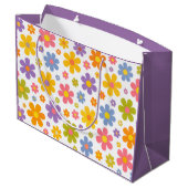 Groovy Flower Power (Paars) Groot Cadeauzakje (Achterkant Gekanteld)