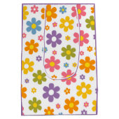 Groovy Flower Power (Paars) Medium Cadeauzakje (Achterkant)