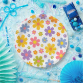 Groovy Flower Power Papieren Bordje (Feest)