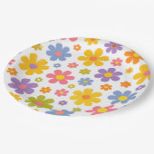Groovy Flower Power Papieren Bordje (Gekanteld)