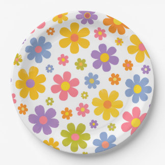 Groovy Flower Power Papieren Bordje