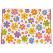 Groovy Flower Power (Roze) Groot Cadeauzakje (Voorkant)