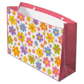 Groovy Flower Power (Roze) Groot Cadeauzakje (Achterkant Gekanteld)