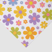 Groovy Flower Power Tissuepapier (Detail)