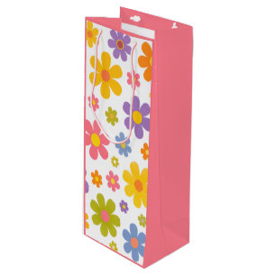 Groovy Flower Power Wijn Cadeautas