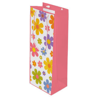 Groovy Flower Power Wijn Cadeautas