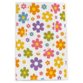 Groovy Flower Power (Wit) Medium Cadeauzakje (Voorkant)