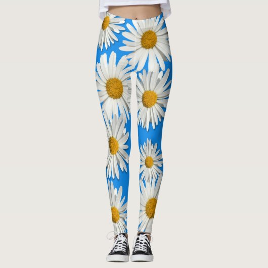 Groovy Flower Real Daisy Hippie Blossom Leggings (Voorkant)