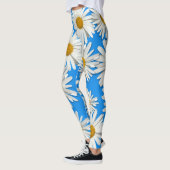 Groovy Flower Real Daisy Hippie Blossom Leggings (Links)