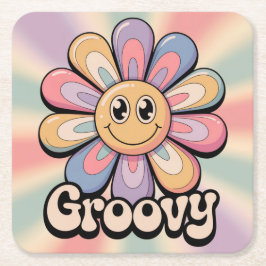 Groovy Flower Retro Onderzetter Set