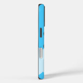 Groovy Flower Shapes Blauw Monogrammed Case-Mate iPhone Case (Achterkant / Rechts)