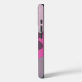 Groovy Flower Shapes Pink Monogrammed Case-Mate iPhone Case (Achterkant / Links)