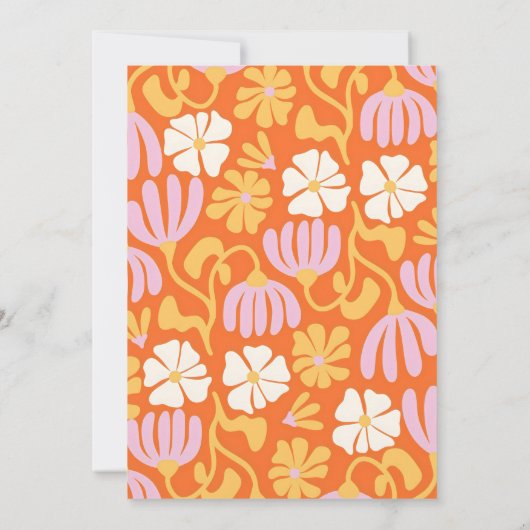  Groovy Flower Sweet Zestien 16e Verjaardag Kaart (Achterkant)