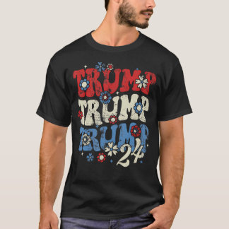 Groovy Flower Trump Trump 2024 cadeau T-shirt