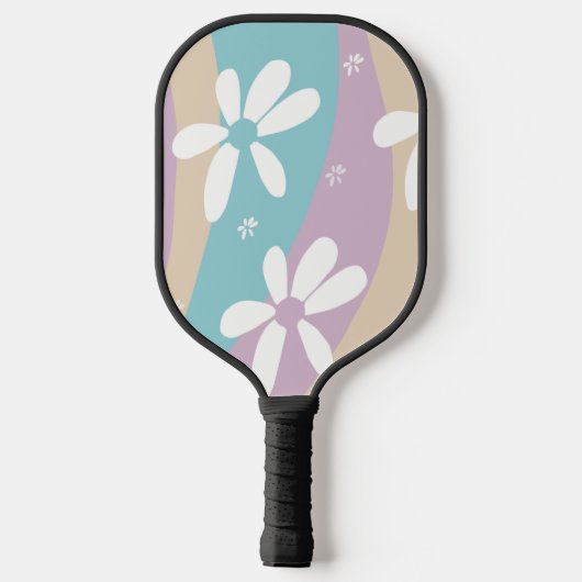 Groovy Flower Wavy Pattern Pickleball Paddle (Achterkant)