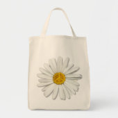 Groovy Flower White Daisy Hippie Peace Sign-symboo Tote Bag (Voorkant)