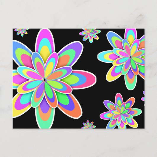 Groovy Flowers Briefkaart (Voorkant)