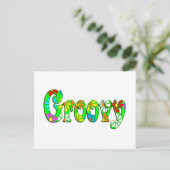 Groovy Flowers Briefkaart (Staand voorkant)