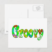 Groovy Flowers Briefkaart (Voorkant / Achterkant)