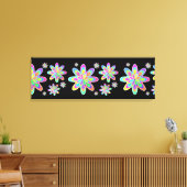 Groovy Flowers Canvas Afdruk (Insitu (Woonkamer))