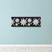 Groovy Flowers Canvas Afdruk (Insitu (Houten vloer))