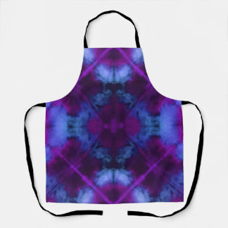 Groovy Flowers & Circles Tie Dye Apron Schort