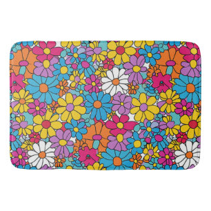 Groovy Flowers Doodle Badmat