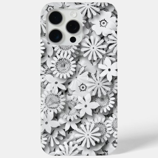 Groovy Flowers Garden Monocrome Case-Mate iPhone Case (Achterkant)